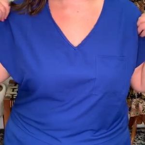 Blue BIBI V-Neck Blouse NWOT
